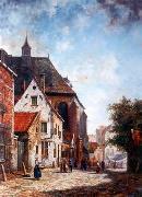 unknow artist European city landscape, street landsacpe, construction, frontstore, building and architecture. 178 oil on canvas